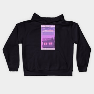 Anime Aesthetic Sunset City Quote Kids Hoodie